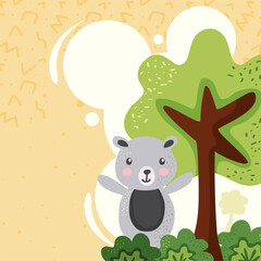 little bear in tree