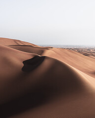 Huge red sand dunes