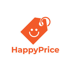 happy price tag logo design