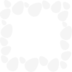 Easter eggs frame. Chicken egg is white. Vector illustration. Place for text. Isolated background. Flat style. Festive ornament. Happy Easter. Fragile shell. Idea for web design.