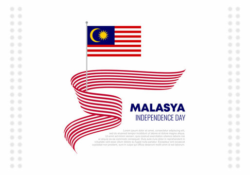 Malaysia Independence day background banner poster for national celebration on august 31.