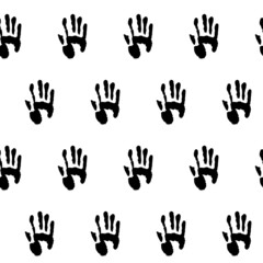 Obraz premium Seamless hand drawn pattern with different spots. Abstract arms strokes texture for fabric, paper, textile, apparel. Vector illustration