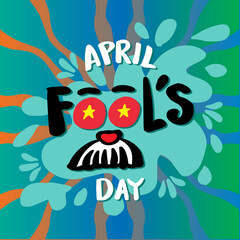April fool's day, hand lettering. Poster concept.