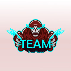 ghost logo mascot template