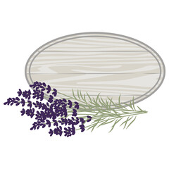 wooden board with lavender