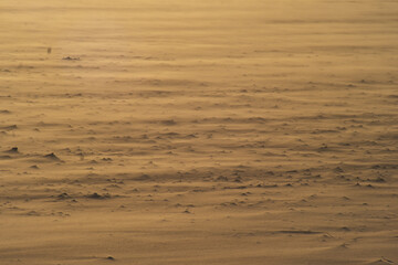 Golden sand during sunset 