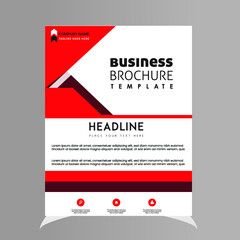 Corporate business flyer template design set with blue, red and yellow color. marketing, business proposal, promotion on white background, vector