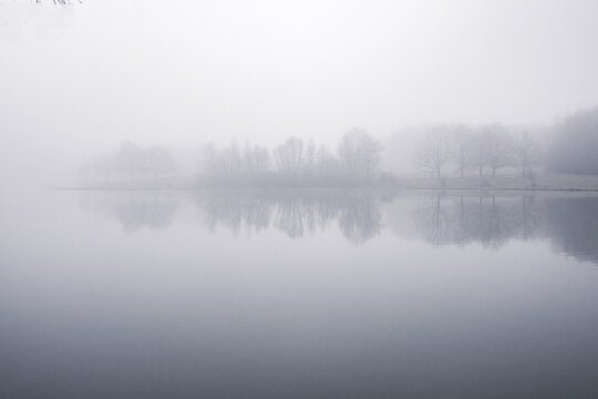 Nebel am Obersee in Bielefeld