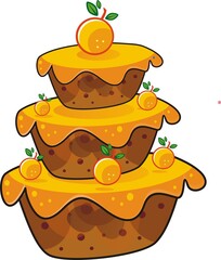 cake with oranges
