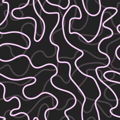 Seamless vintage pattern with waves.