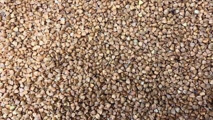 Buckwheat texture background. Natural healty food, vegan diet