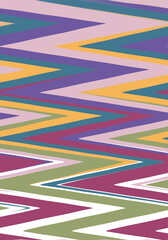 Zig zag pattern with pink purple yellow and green 