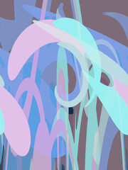 Graffiti style digital abstract background with pink and blue splashes
