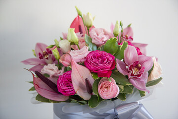 bouquet of pink roses