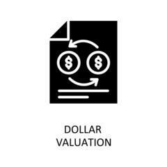 Dollar Valuation Vector Solid Icon Design illustration. Banking and Payment Symbol on White background EPS 10 File