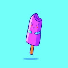 Strawberry Popsicle illustration, delicious