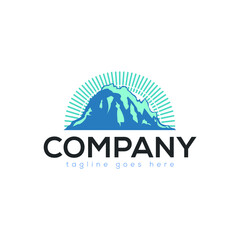 Mountain modern logo concept design