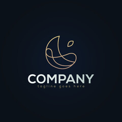 Abstract Creative Logo Concept Design, Amblem, Symbol, Moon