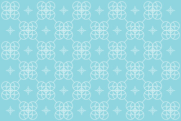 Fototapeta na wymiar seamless pattern with flowers and blue background