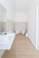 Naklejka na ściany i meble modern bathroom with tiles