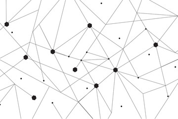 Network abstract connection isolated on white background. Network technology background with dots and lines. Ai background. Modern abstract concept. Ai background vector, network technology	