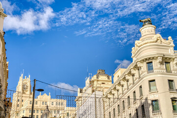 Fototapeta na wymiar Madrid Gran Via, HDR Image