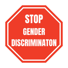 Obraz premium Stop gender discrimination symbol icon