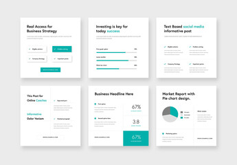 Simple Business Mobile Posts with Teal Accent