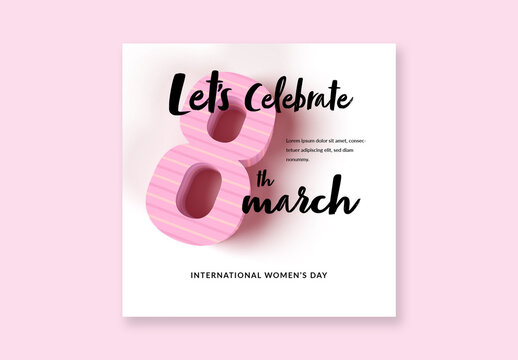 8 March Greeting Layout for Womens Day
