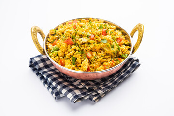 Egg bhurji, also known as Masala Anda Bhurji, is a scrambled eggs dish from India