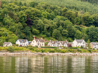 Fototapeta na wymiar The famouis Waverley paddleboat steamer tour of Gare Loch and Loch Long from Dunoon, Scotland, UK
