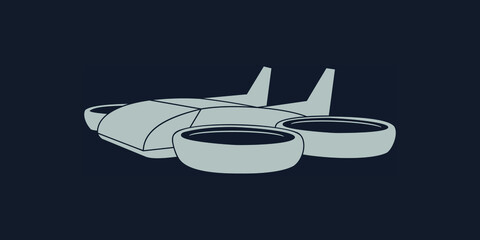 illustration vector graphic of drone fit for photograpy company air plane icon design