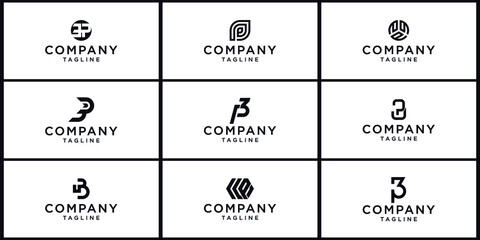 Letter PPP or 3P logo modern business branding for your company