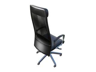 Office chair isolated on white background 3d illustration