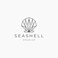 Seashell logo vector icon design template