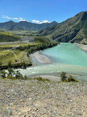 The confluence of the Katun and Chuya rivers, Altai, Russia