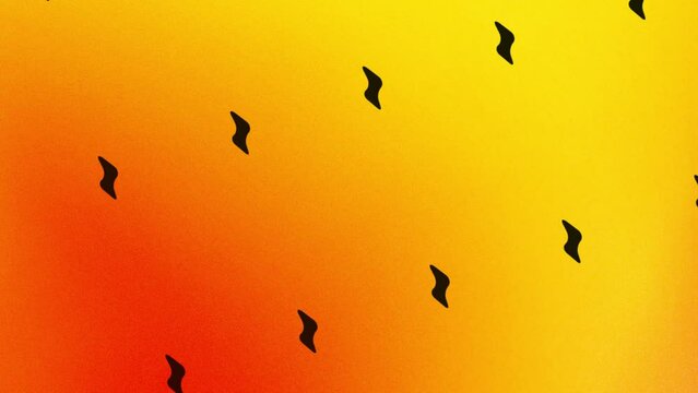 spinning boomerang icon animation on orange and yellow