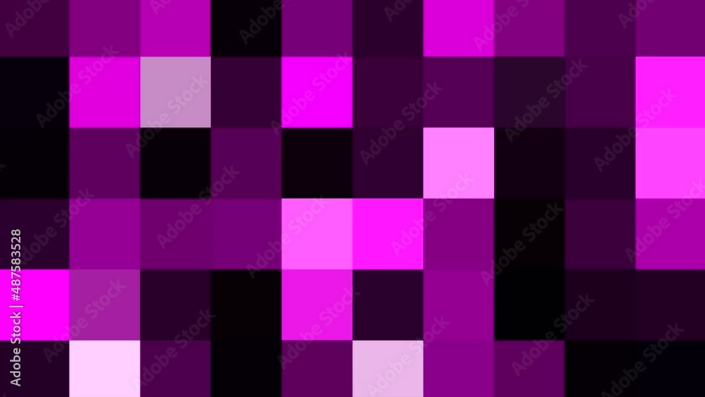 Aufkleber colored pixel squares create background. motion. background of flashing colorful squares. disco back