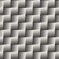 Vector seamless pattern. Repeating geometric elements. Stylish monochrome background design.