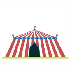 circus tent. amusement park. vector illustration