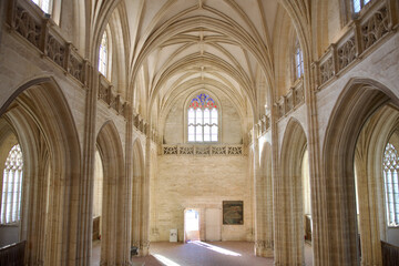 Splendid church interior of the Brou royal monastery. Chef d'oeuvre of an emperor's daughter. This...