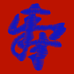 traditional pattern character embroidery design