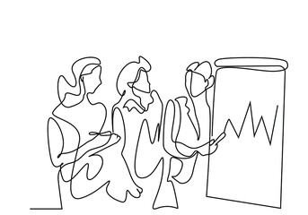 Obraz premium businesspeople meeting at the office within the company explaining and interpreting the analysis