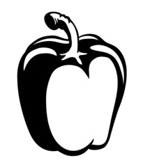 Big Pepper. Vector drawing icon