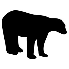 シロクマ　北極熊　線画　シルエット　シンプル　イラスト