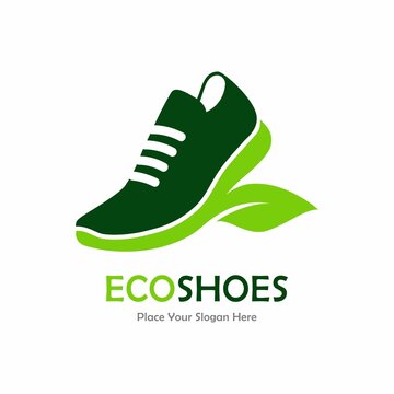 Leaf shoes vector logo template. Suitable for business, web, sport, nature, and fashion