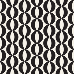 Vector seamless pattern. Repeating geometric elements. Stylish monochrome background design.