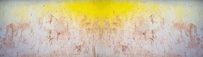 Grunge abstract old dirty weathered scratched rusty brown yellow metal steel wall texture rust...