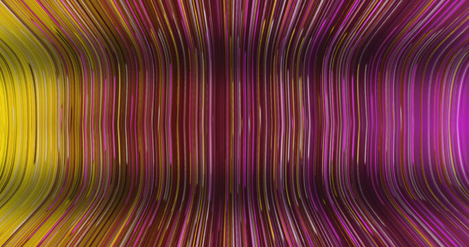 An abstract warped multi-line colorful background.	