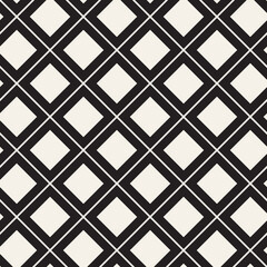 Vector seamless pattern. Repeating geometric elements. Stylish monochrome background design.